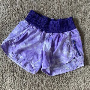 Lululemon Track Shorts Purple Tie Dye